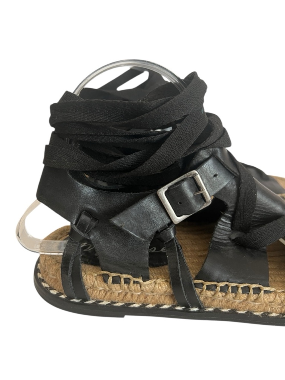 Matisse Gladiator Black Lace Up Espadrilles Sandals Size 10M - Picture 5 of 11